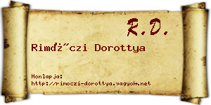 Rimóczi Dorottya névjegykártya