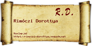 Rimóczi Dorottya névjegykártya